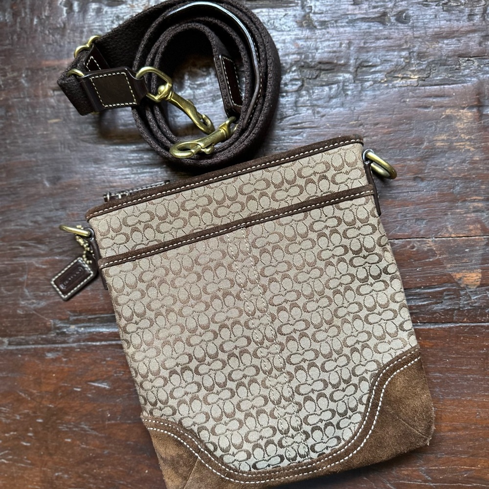 Coach Signature C Monogram Brown Crossbody| Coach Purse Designer